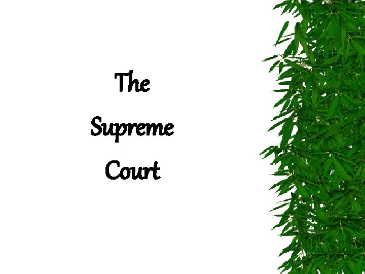 The Supreme Court 