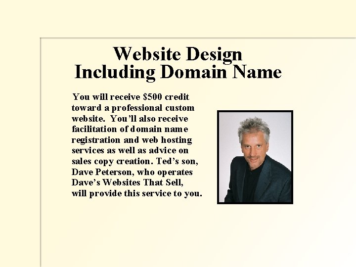 Website Design Including Domain Name You will receive $500 credit toward a professional custom