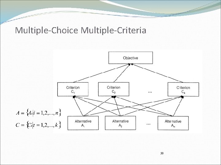 Multiple-Choice Multiple-Criteria 50 