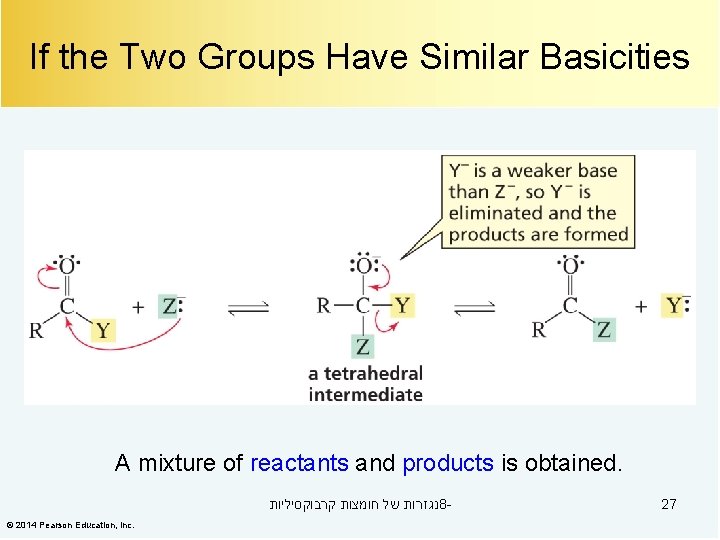 If the Two Groups Have Similar Basicities A mixture of reactants and products is