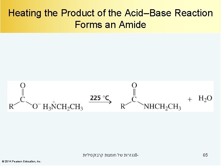 Heating the Product of the Acid–Base Reaction Forms an Amide נגזרות של חומצות קרבוקסיליות