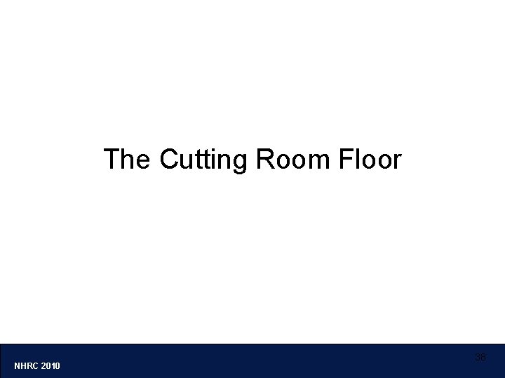 The Cutting Room Floor NHRC 2010 38 