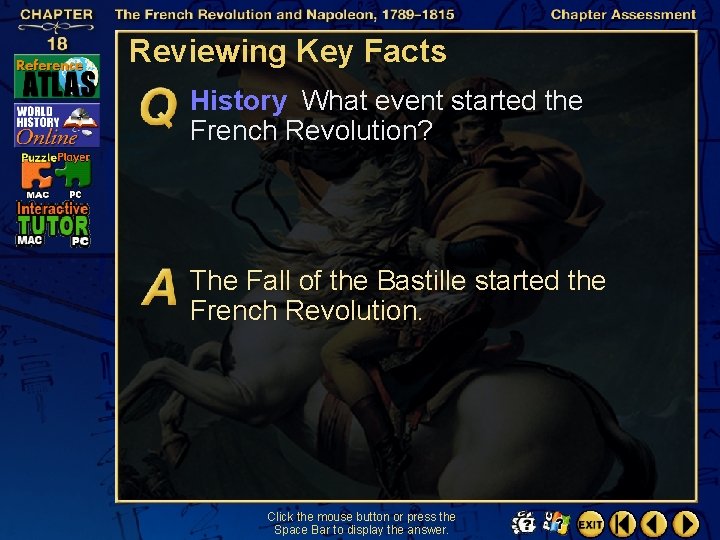 Reviewing Key Facts History What event started the French Revolution? The Fall of the