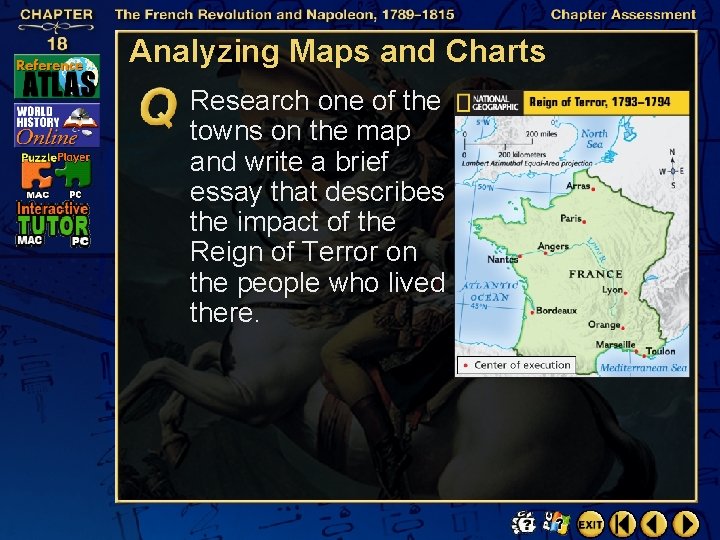 Analyzing Maps and Charts Research one of the towns on the map and write
