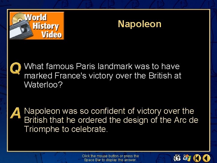 Napoleon What famous Paris landmark was to have marked France's victory over the British