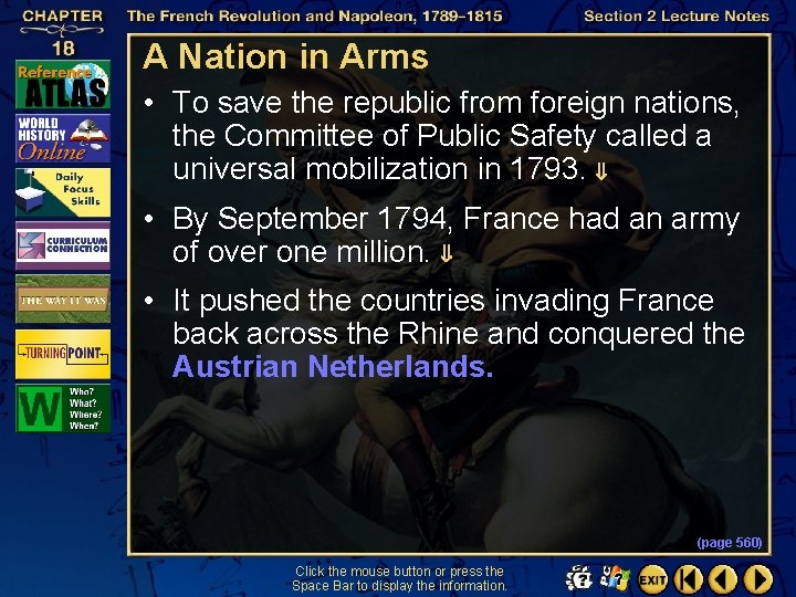 A Nation in Arms • To save the republic from foreign nations, the Committee