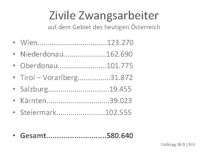 Zivile Zwangsarbeiter auf dem Gebiet des heutigen Österreich • • Wien. . . .