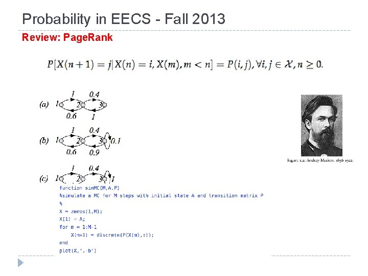 Probability in EECS - Fall 2013 Review: Page. Rank 