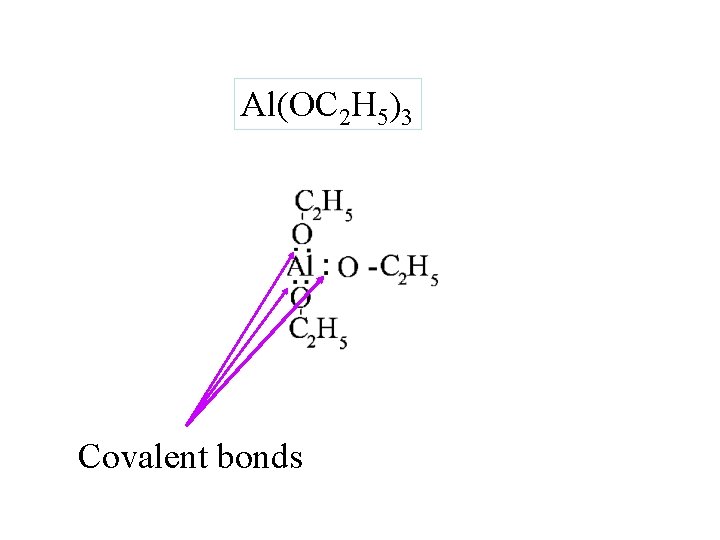 Al(OC 2 H 5)3 Covalent bonds 