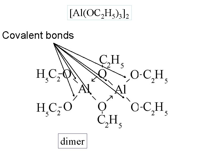 [Al(OC 2 H 5)3]2 Covalent bonds dimer 