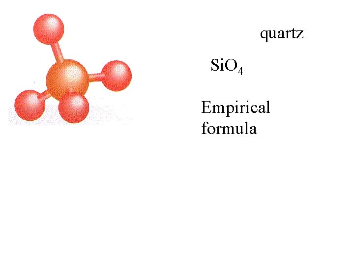 quartz Si. O 4 Empirical formula 