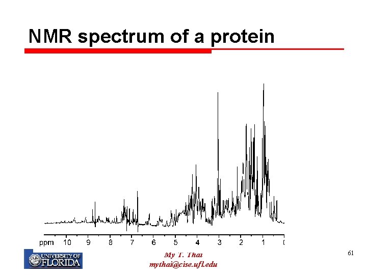NMR spectrum of a protein My T. Thai mythai@cise. ufl. edu 61 