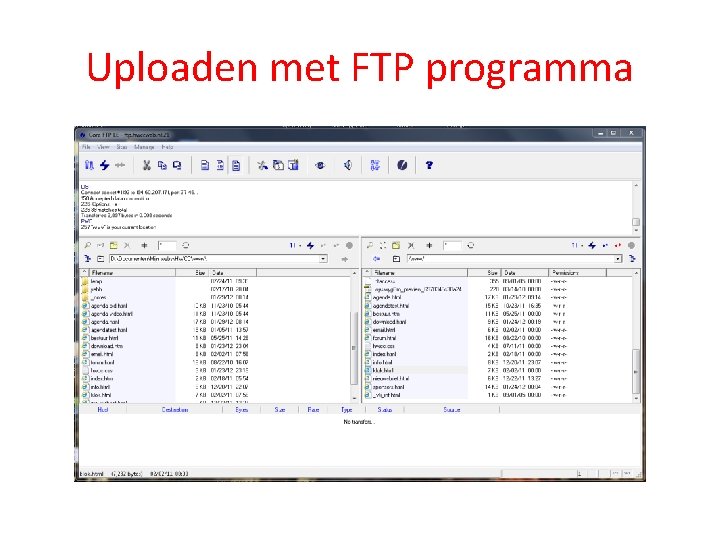 Uploaden met FTP programma 