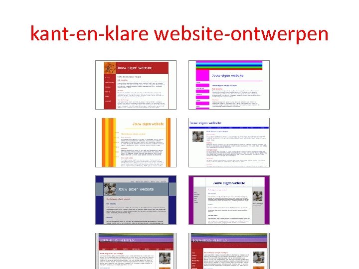 kant-en-klare website-ontwerpen 