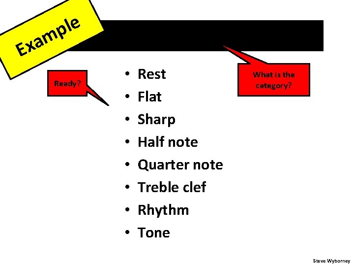 le p m Musical terms a x E Ready? • • Rest Flat Sharp