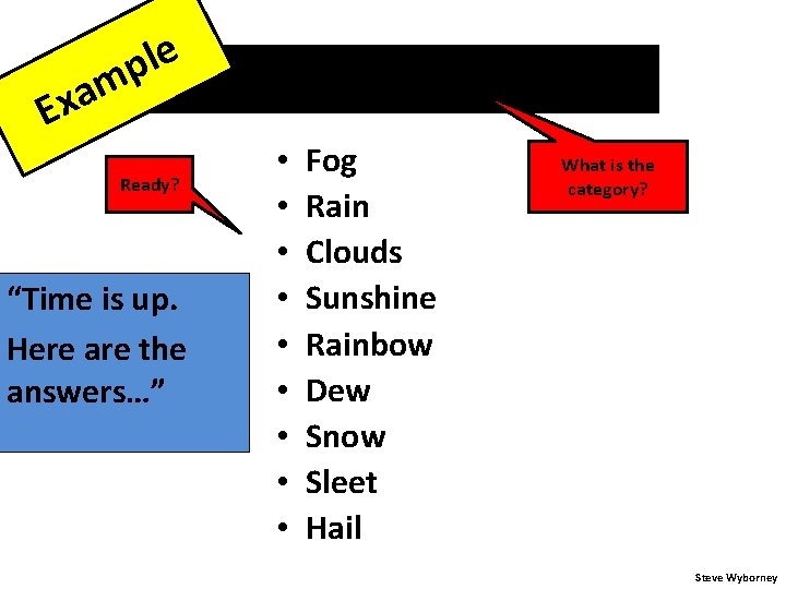 le p m Weather a x E Ready? “Time is up. Here are the