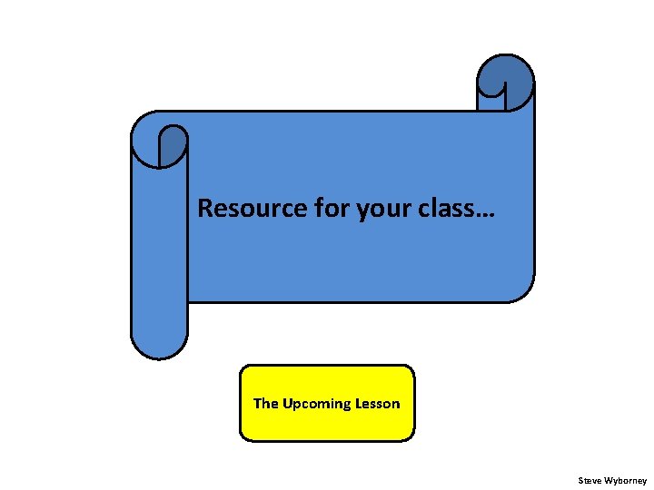 Resource for your class… The Upcoming Lesson Steve Wyborney 