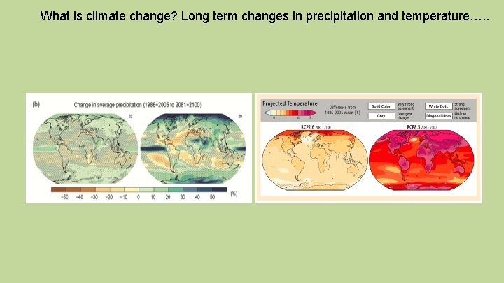 What is climate change? Long term changes in precipitation and temperature…. . 