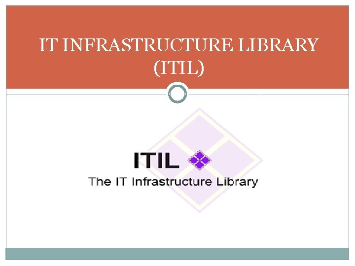 IT INFRASTRUCTURE LIBRARY (ITIL) 