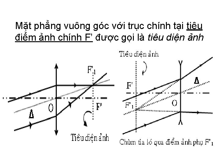 Mặt phẳng vuông góc với trục chính tại tiêu điểm ảnh chính F’ được
