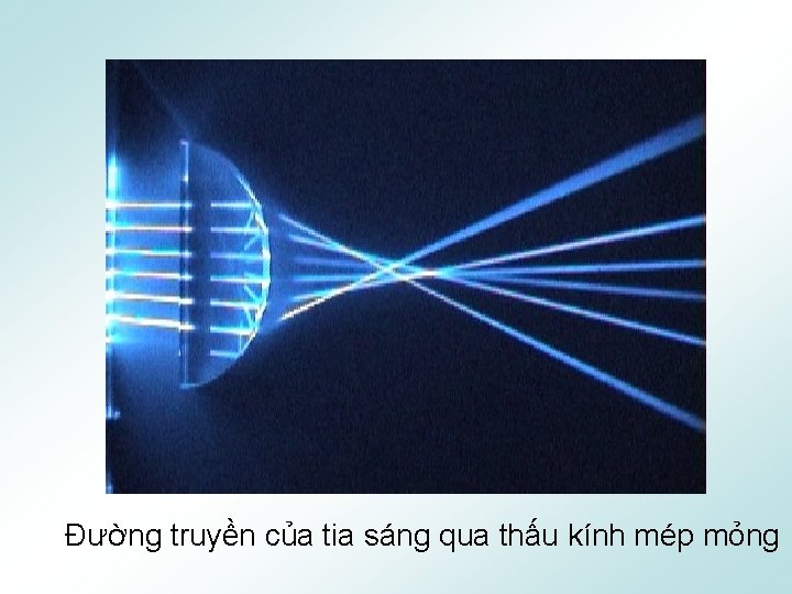 Đường truyền của tia sáng qua thấu kính mép mỏng 