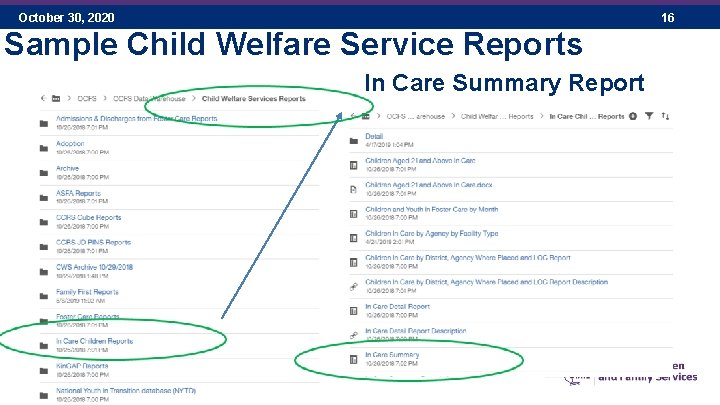 October 30, 2020 16 Sample Child Welfare Service Reports In Care Summary Report 