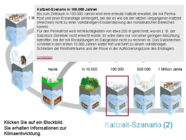 Kaltzeit-Szenario in 100. 000 Jahren Bis zum Zeitraum in 100. 000 Jahren wird eine