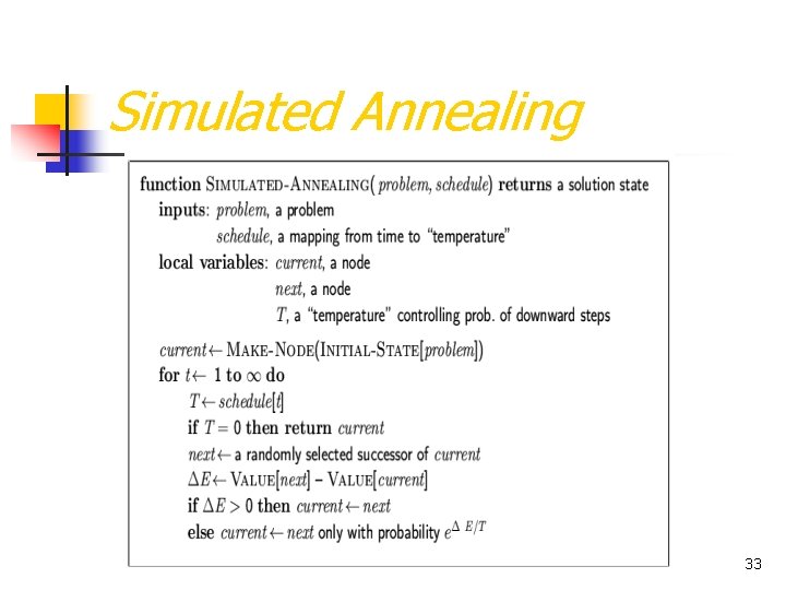 Simulated Annealing 33 