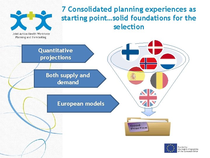 7 Consolidated planning experiences as starting point…solid foundations for the selection Quantitative projections Both