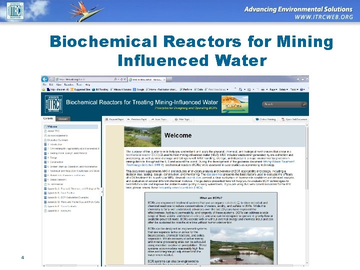 Biochemical Reactors for Mining Influenced Water 4 