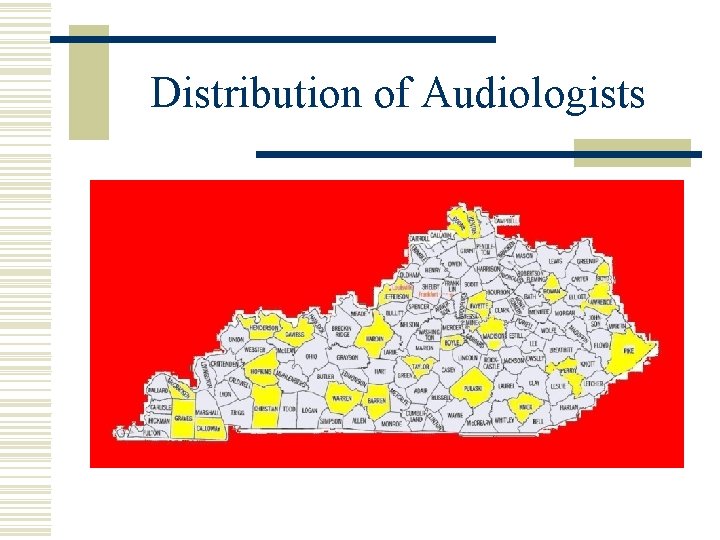 Distribution of Audiologists 
