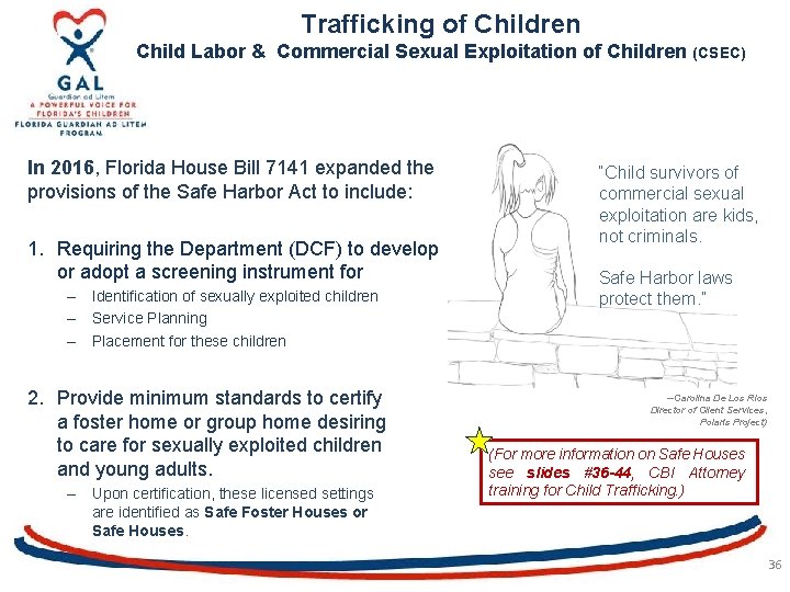 Trafficking of Children Child Labor & Commercial Sexual Exploitation of Children (CSEC) In 2016,