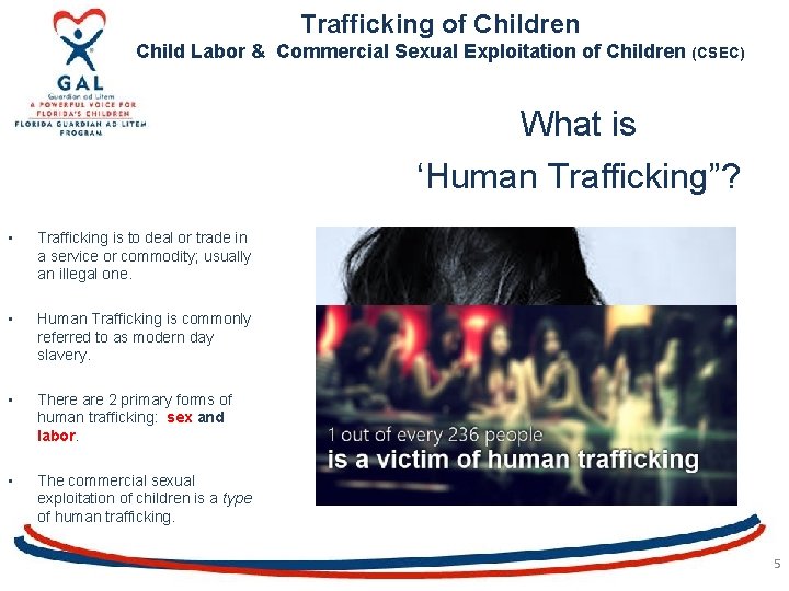 Trafficking of Children Child Labor & Commercial Sexual Exploitation of Children (CSEC) What is