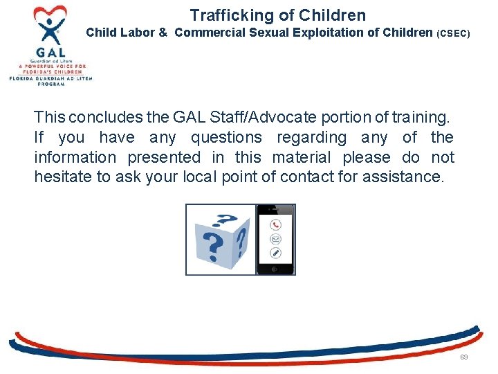 Trafficking of Children Child Labor & Commercial Sexual Exploitation of Children (CSEC) This concludes