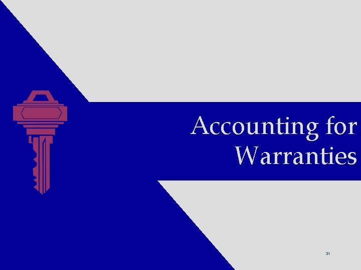 Accounting for Warranties Financial Accounting, 7 e Stice/Stice, 2006 © Thomson 31 