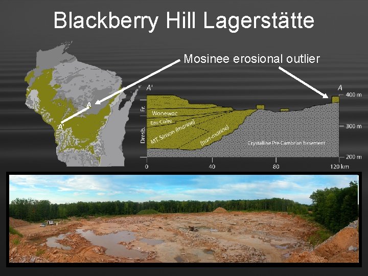 Blackberry Hill Lagerstätte Mosinee erosional outlier A A’ 