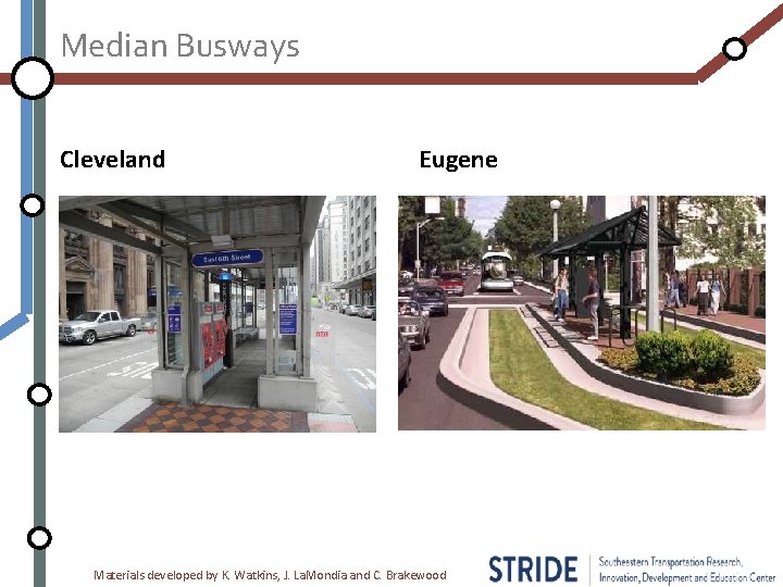 Median Busways Cleveland Eugene Materials developed by K. Watkins, J. La. Mondia and C.
