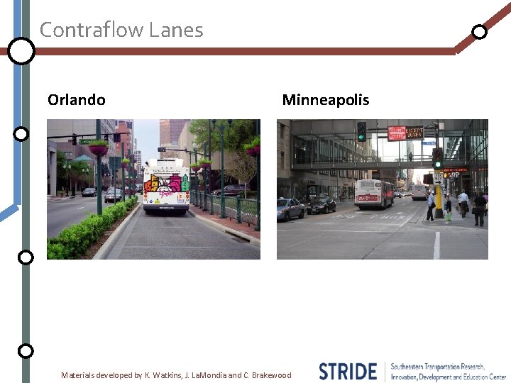 Contraflow Lanes Orlando Minneapolis Materials developed by K. Watkins, J. La. Mondia and C.
