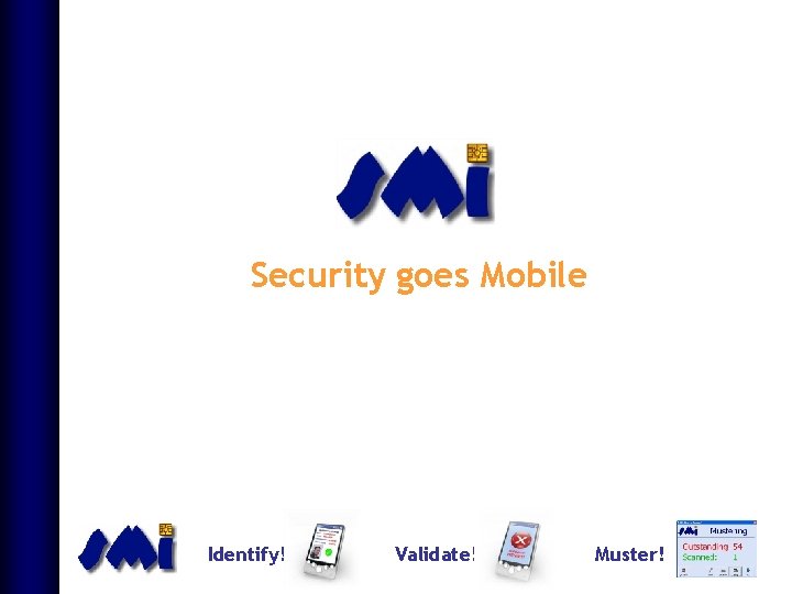 Security goes Mobile Identify! Validate! Muster! 