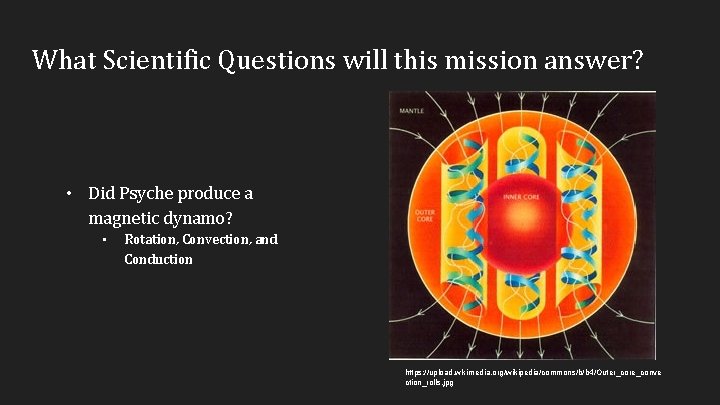 What Scientific Questions will this mission answer? • Did Psyche produce a magnetic dynamo?
