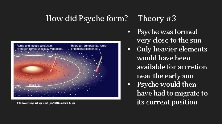 How did Psyche form? http: //www. physast. uga. edu/~jss/1010/ch 8/fig 8 -10. jpg Theory