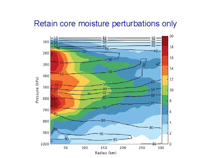 Retain core moisture perturbations only 