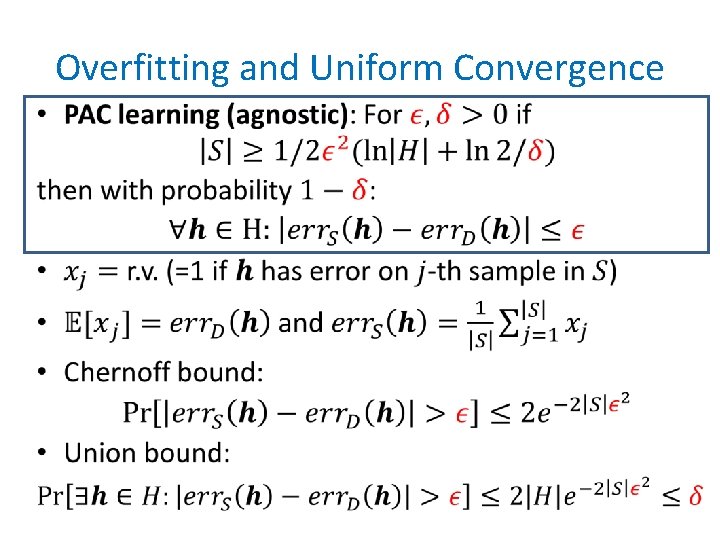 Overfitting and Uniform Convergence • 