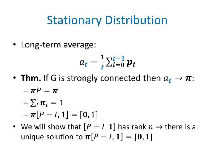 Stationary Distribution • 