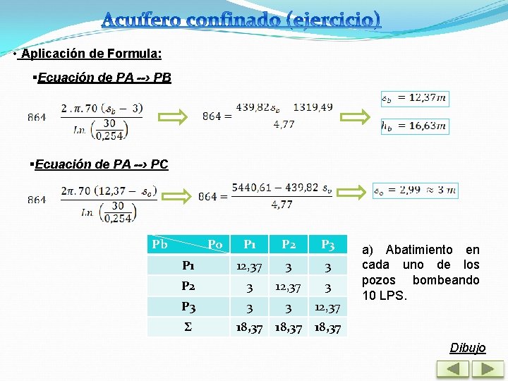  • Aplicación de Formula: §Ecuación de PA --› PB §Ecuación de PA --›