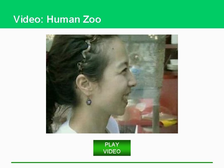 Video: Human Zoo PLAY VIDEO 