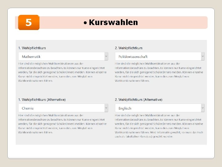5 • Kurswahlen 