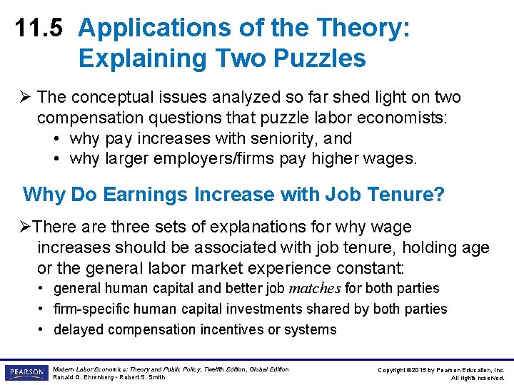 11. 5 Applications of the Theory: Explaining Two Puzzles Ø The conceptual issues analyzed