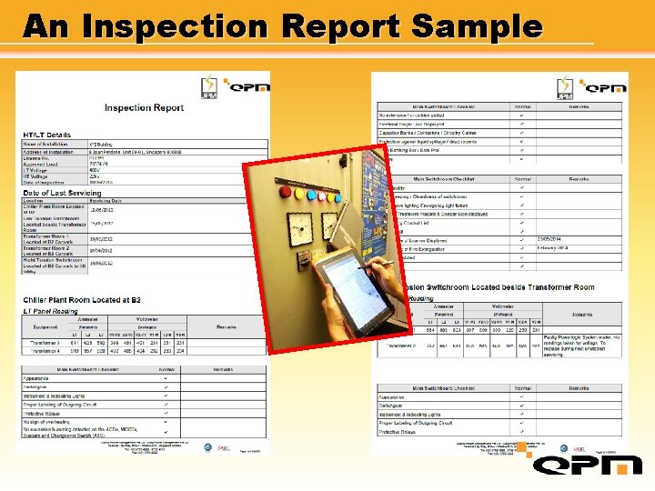 An Inspection Report Sample 