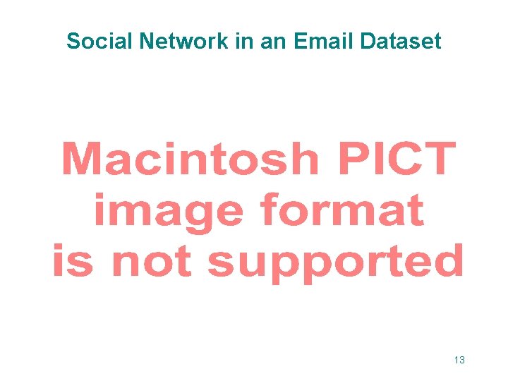 Social Network in an Email Dataset 13 